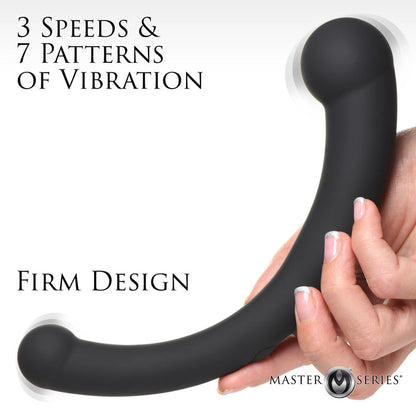 Crescent-shaped vibrating dual-ended dildo in Silver or Black, featuring 3 speeds, 7 patterns, premium silicone, and waterproof design for G-spot or P-spot stimulation.

10X Vibra-Crescent dildo, crescent-shaped vibrator, G-spot vibrator, P-spot stimulator, Silver vibrating dildo, Black dual-ended dildo, waterproof silicone vibrator, rechargeable crescent dildo, 10-mode vibrator, premium silicone sex toy