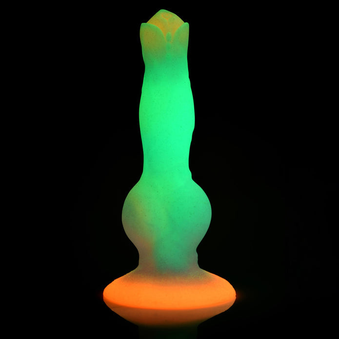 Glow-in-the-dark alien dildo with vibrant orange, purple, and blue gradients, glitter, bulging knot, textured shaft, and strong suction cup base
fantasy dildo, glow-in-the-dark dildo, alien dildo, harness-compatible dildo, suction cup base, premium silicone dildo, colorful glitter dildo, roleplay toys, Creature Cocks, cosmic dildo