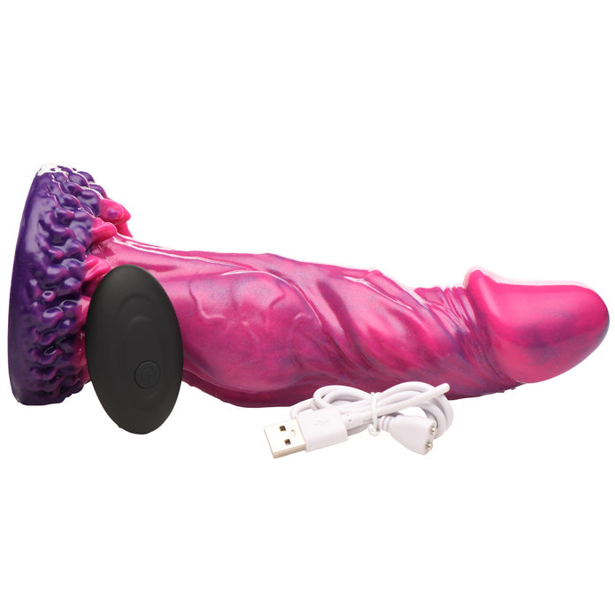 Xenox Vibrating Rechargeable Silicone Dildo with Remote | Creature Cocks