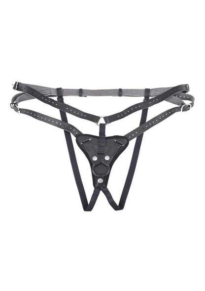 Aurora High Waisted Strap-On - Black Sportsheets Aurora High Waisted Strap-On Harness, black, 6-way adjustable straps, fits up to 60" hips, interchangeable O-ring, reinforced padding, comfortable and versatile.

high-waisted strap-on harness, Sportsheets harness, adjustable strap-on, interchangeable O-ring harness, oversized dildo harness, 6-way adjustable strap-on, reinforced strap-on harness, comfortable strap-on, BDSM harness.