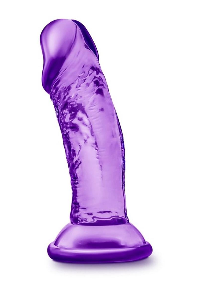 B Yours Sweet N' Small Dildo with Suction Cup - Purple - 4.5in