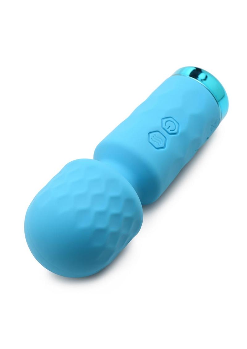 Bang! 10x Mini Silicone Rechargeable Wand - Blue