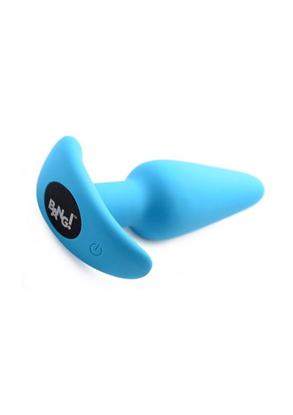 Bang! 21x Vibrating Silicone Rechargeable Butt Plug with Remote Control - Blue