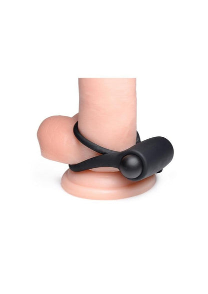 Bang! Vibrating Cock Ring with dual rings, vibrating bullet, 4 speeds, 7 patterns, and remote control.
Keywords: vibrating cock ring, dual-ring cock ring, cock and ball ring, Bang! vibrating cock ring, clitoral stimulation cock ring, silicone cock ring, waterproof cock ring, rechargeable cock ring, remote-controlled cock ring, body-safe cock ring, 4-speed cock ring, 7-pattern cock ring, erection-enhancing ring, black cock ring, blue cock ring, purple cock ring, pink cock ring.