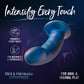 A shimmering blue strap-on-compatible dildo with a curved design, made from body-safe silicone for intermediate-level play.

Keywords: Temptasia Surrender Peg, intermediate pegging dildo, harness compatible, Puria silicone dildo, UltraSilk finish, G-spot stimulation, strap-on play, blue dildo, body-safe silicone, vaginal and anal dildo, intermediate-level toy