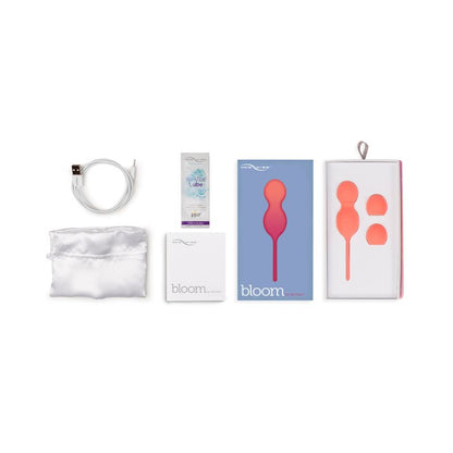 We-Vibe Bloom Vibrating Kegel Balls, app-enabled, waterproof, rechargeable, 10 patterns, progressive weights, coral silicone design.

We-Vibe Bloom, vibrating kegel balls, app-controlled kegel exerciser, pelvic floor trainer, waterproof kegel balls, rechargeable kegel toy, progressive kegel weights, body-safe silicone kegel balls, stronger orgasms, We-Vibe app-enabled toys