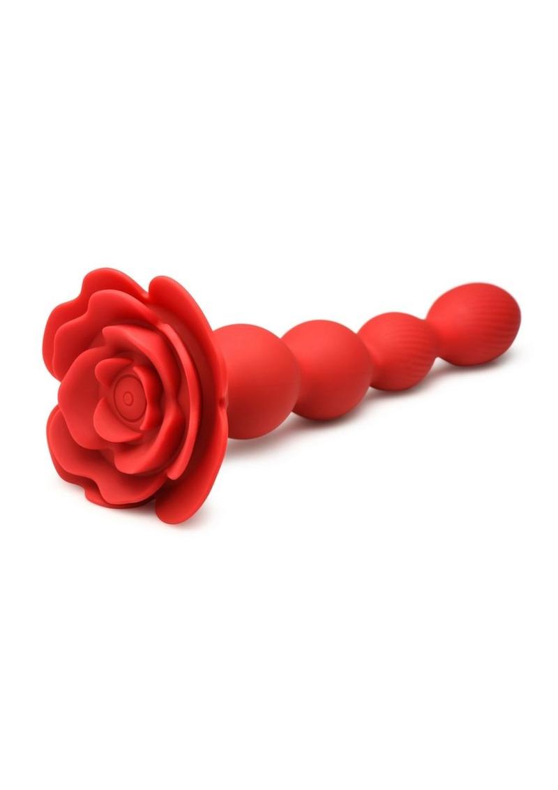 Rose Twirl 10X Vibrating & Rotating Silicone Anal Beads, featuring 3 speeds, 7 patterns, textured beads, premium silicone, and IPX6 waterproof design for body-safe backdoor pleasure
vibrating anal beads, rotating anal beads, silicone anal toy, textured anal beads, body-safe silicone, waterproof anal toy, rechargeable anal toy, anal beads for beginners, rose-themed adult toy