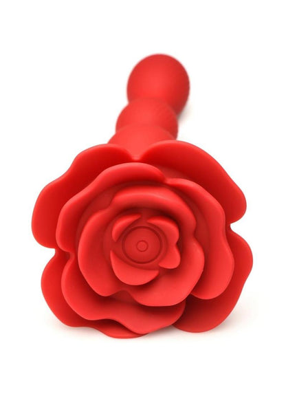 Rose Twirl 10X Vibrating & Rotating Silicone Anal Beads, featuring 3 speeds, 7 patterns, textured beads, premium silicone, and IPX6 waterproof design for body-safe backdoor pleasure
vibrating anal beads, rotating anal beads, silicone anal toy, textured anal beads, body-safe silicone, waterproof anal toy, rechargeable anal toy, anal beads for beginners, rose-themed adult toy