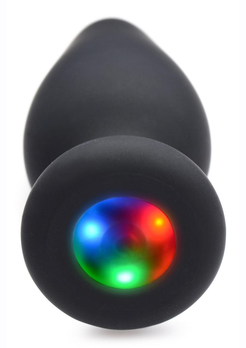 Booty Sparks Silicone Light-Up Anal Plug - Black - Large