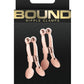 Intense Round Bead Nipple Clamps C1 with nickel-free metal and rounded tips for heightened stimulation. Keywords: round bead nipple clamps, Boundless clamps, nickel-free clamps, intense nipple stimulation, adjustable nipple clamps, BDSM accessories, rose gold clamps, gunmetal nipple clamps, advanced nipple play clamps, sensual clamps.