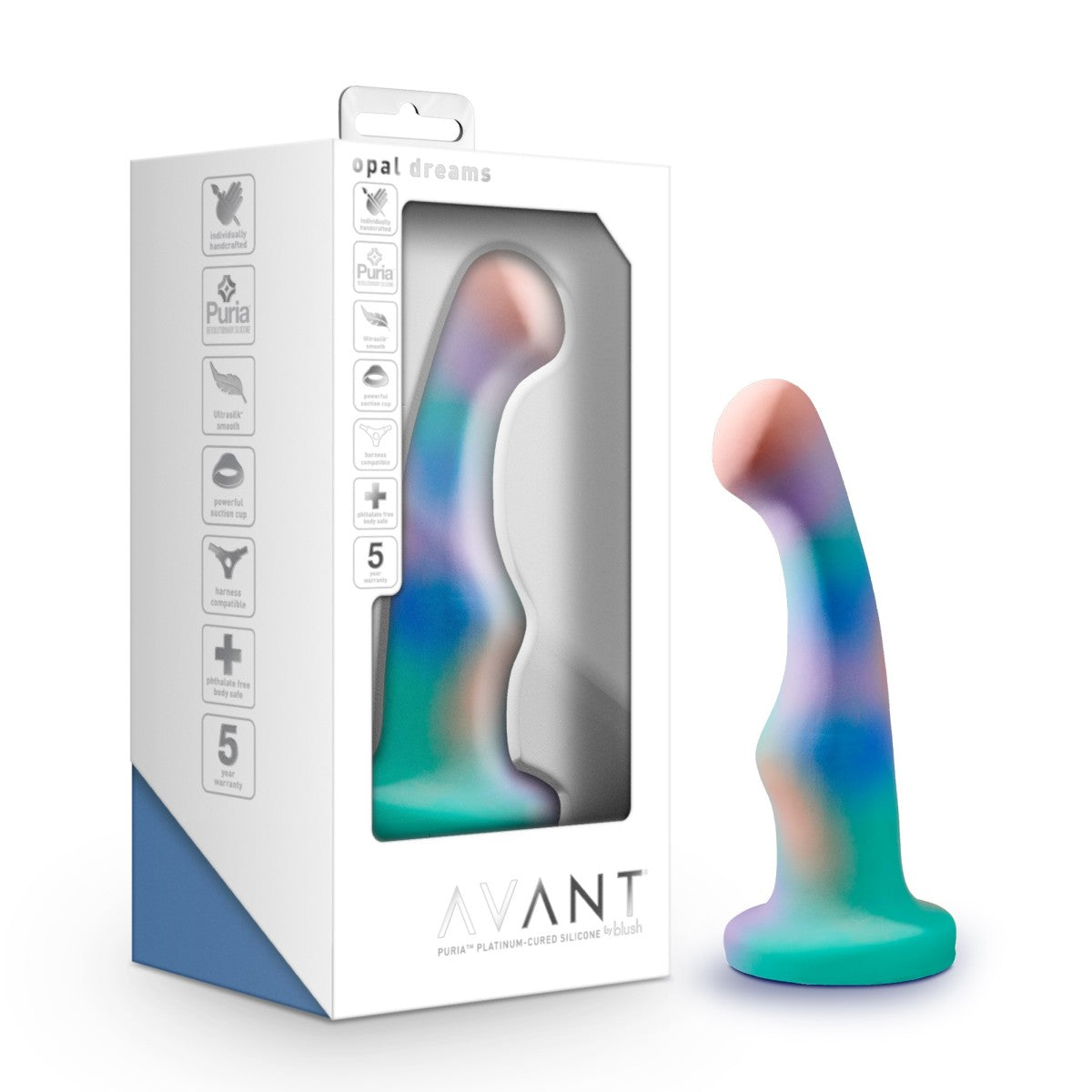 Elegant multi-colored silicone dildo with a curved design, broad head, and suction base, perfect for G-spot or P-spot stimulation.
Keywords: curved dildo, Avant dildo, G-spot dildo, P-spot dildo, suction cup dildo, harness-compatible dildo, body-safe silicone dildo, Ultrasilk dildo, artisanal sex toy, multi-colored dildo.