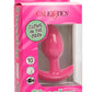 Cheeky Rechargeable Silicone Glow In The Dark Anal Butt Plug featuring 10 vibration speeds and a textured design for enhanced sensations. Waterproof (IPX7), USB rechargeable, and travel-friendly with a secure lock. Insertable length: 3.5 inches. Perfect for adventurous play!