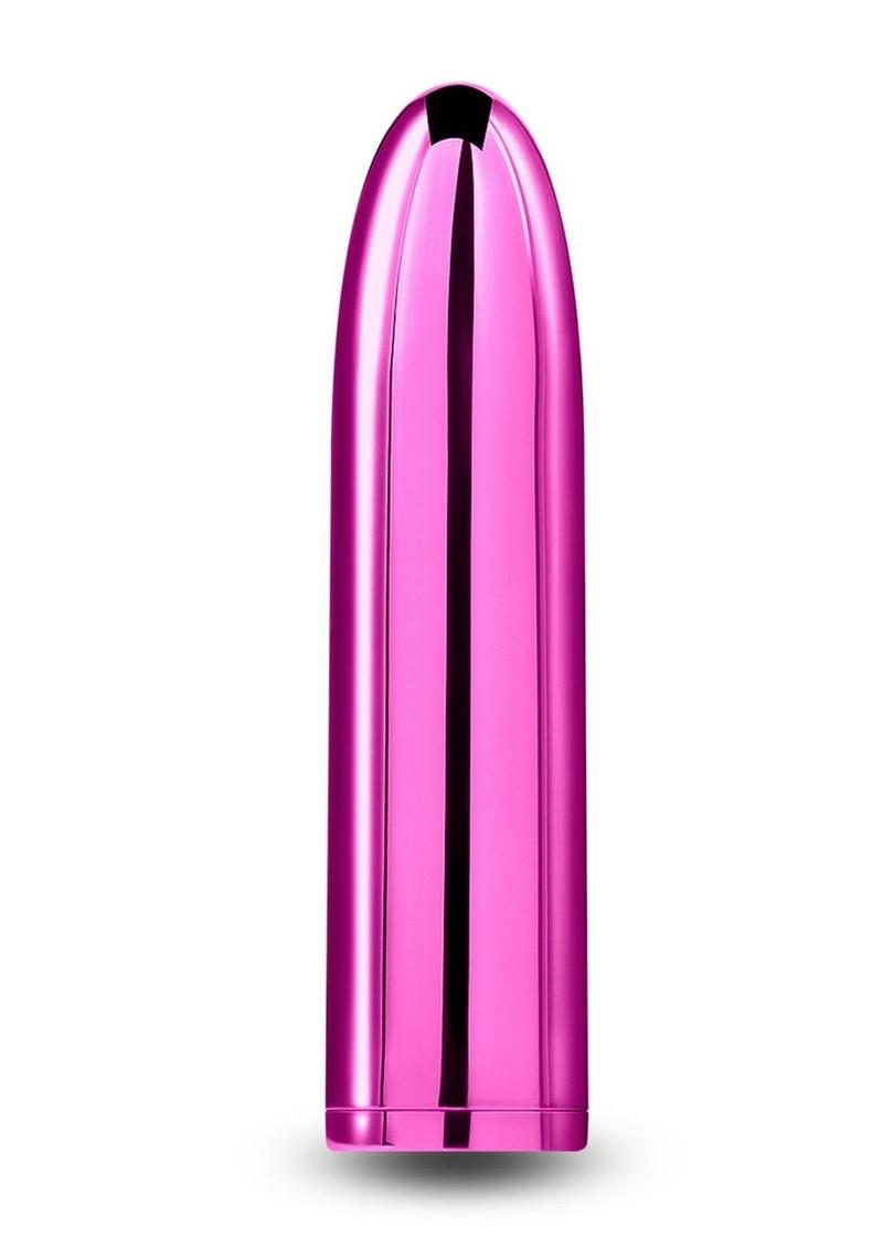 Chroma Petite sleek rechargeable vibrator with multi-speeds, water-resistant design, and vibrant colors. Keywords: Chroma Petite Vibrator, sleek rechargeable vibrator, water-resistant vibrator, colorful ABS vibrator, travel-friendly slim vibe, multi-speed vibrator, elegant metallic pink vibrator, rainbow vibrator, teal vibrator, discreet pleasure toy.