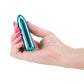 Chroma Petite Bullet Rechargeable Vibrator - Teal Chroma Petite sleek rechargeable vibrator with multi-speeds, water-resistant design, and vibrant colors. Keywords: Chroma Petite Vibrator, sleek rechargeable vibrator, water-resistant vibrator, colorful ABS vibrator, travel-friendly slim vibe, multi-speed vibrator, elegant metallic pink vibrator, rainbow vibrator, teal vibrator, discreet pleasure toy.