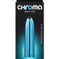 Chroma Petite Bullet Rechargeable Vibrator - Teal Chroma Petite sleek rechargeable vibrator with multi-speeds, water-resistant design, and vibrant colors. Keywords: Chroma Petite Vibrator, sleek rechargeable vibrator, water-resistant vibrator, colorful ABS vibrator, travel-friendly slim vibe, multi-speed vibrator, elegant metallic pink vibrator, rainbow vibrator, teal vibrator, discreet pleasure toy.