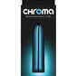 Chroma Petite sleek rechargeable vibrator with multi-speeds, water-resistant design, and vibrant colors. Keywords: Chroma Petite Vibrator, sleek rechargeable vibrator, water-resistant vibrator, colorful ABS vibrator, travel-friendly slim vibe, multi-speed vibrator, elegant metallic pink vibrator, rainbow vibrator, teal vibrator, discreet pleasure toy.