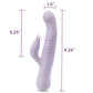 Lavender rabbit vibrator with thrusting vibrations, dual stimulation, and waterproof silicone design for G-spot and clitoral pleasure.

Keywords: rabbit vibrator, Rylee vibrator, thrusting vibrator, G-spot vibrator, clitoral stimulation, dual-stimulation vibrator, waterproof vibrator, USB rechargeable, platinum-cured silicone, soft silicone vibrator, 9.25-inch vibrator, satin smooth, body-safe vibrator