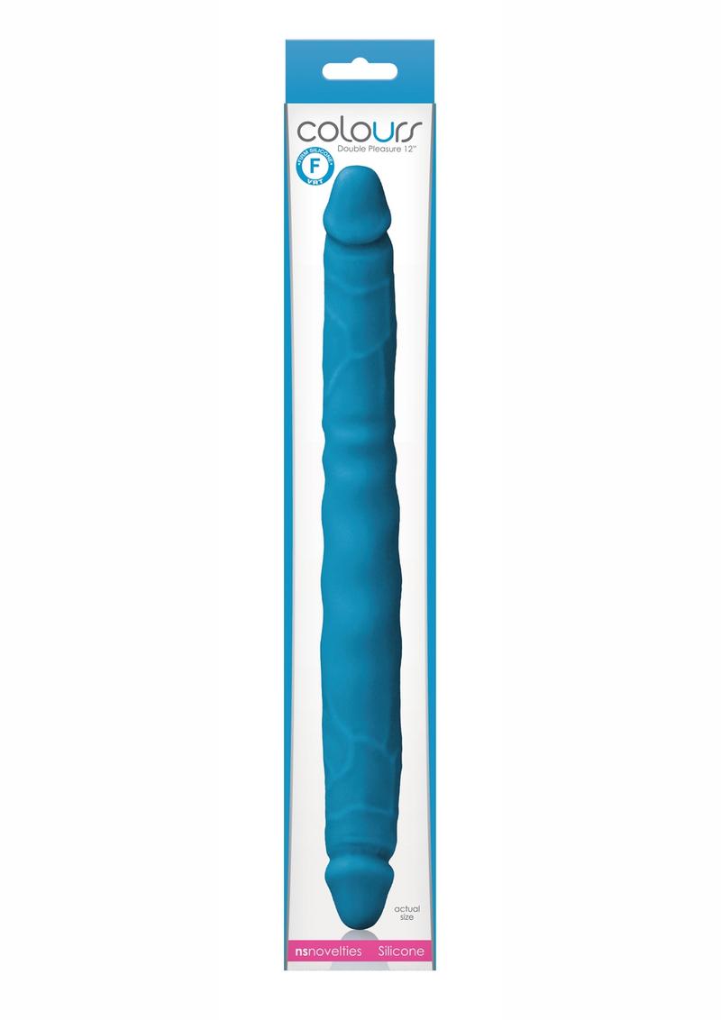 Colours Double Pleasures Silicone Double Dildo - Blue - 12in

12-inch double-dong, Colours double-sided dildo, silicone double dong, realistic double dildo, blue double-ended dildo, purple double-sided dildo, double penetration toy, shared pleasure dildo, medical-grade silicone dildo, body-safe double dildo