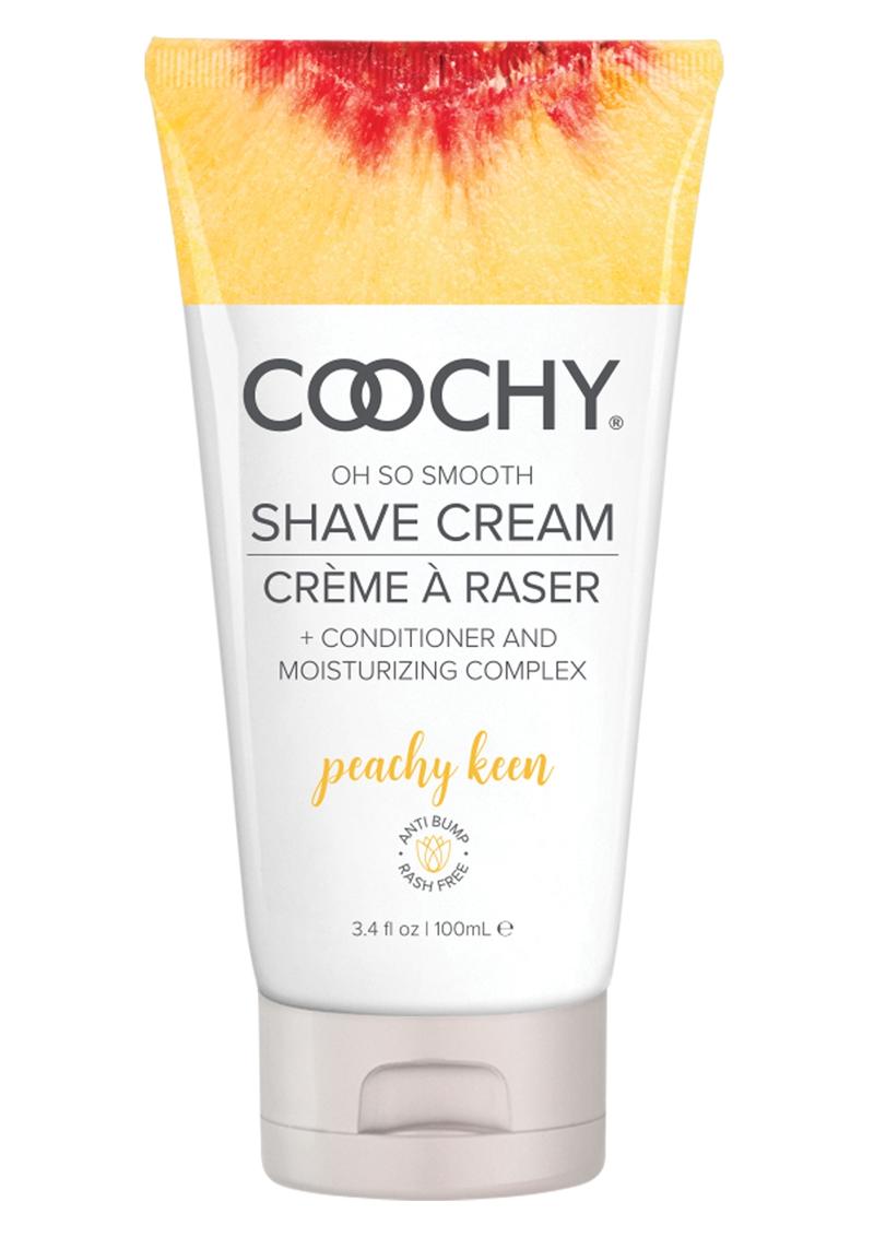 Coochy Shave Cream Peachy Keen - 3.4oz Coochy Peachy Keen shave cream, rash-free formula with Georgia peaches and vanilla scent, moisturizing and gentle for sensitive skin.
Keywords: shave cream, Coochy Rash Free shave cream, anti-razor burn shaving cream, Georgia peach shaving cream, sensitive skin shave cream, jojoba-infused shave cream, bikini area shaving cream, paraben-free shaving cream, Classic Brands Coochy, smooth skin shave solution.