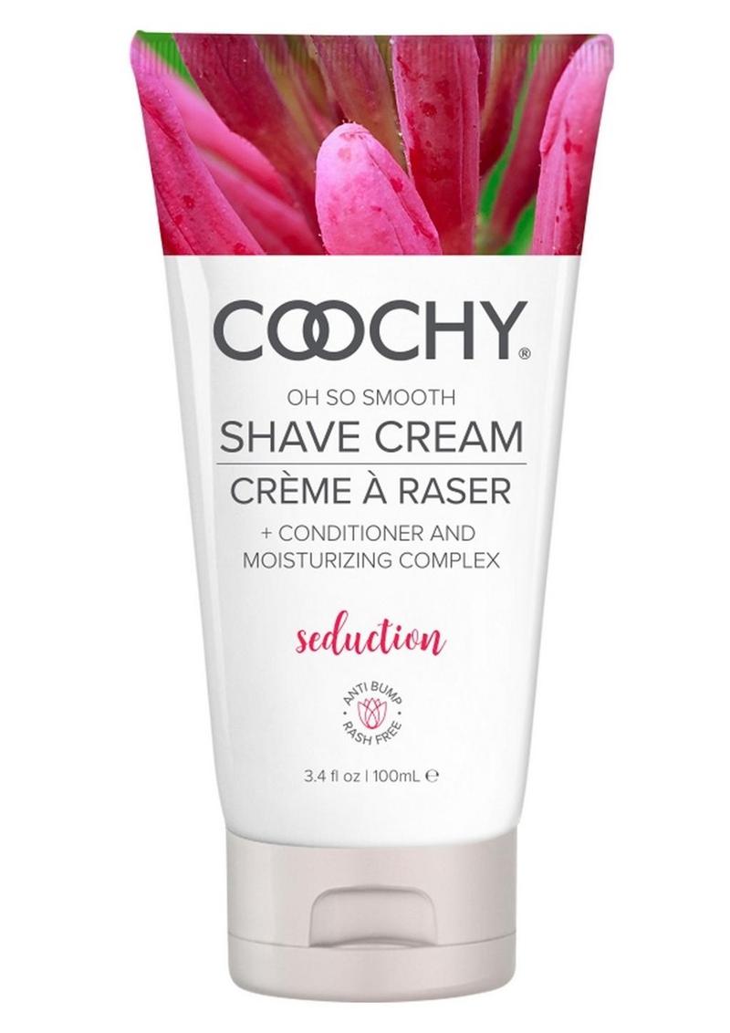 Coochy Shave Cream Seduction - 3.4oz Coochy Seduction shave cream with honeysuckle, fruity twist, and honey scent, prevents razor bumps, ideal for sensitive skin, doubles as a hair conditioner.
Keywords: shave cream, anti-razor bump shave cream, honeysuckle shaving cream, sensitive skin shave cream, paraben-free shaving cream, TSA-friendly grooming product, unisex shaving cream, 2-in-1 shave cream and conditioner, sulfate-free shaving cream, smooth skin shaving solution. 