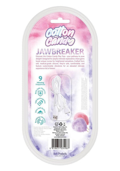 Cotton Candy Jawbreaker Rechargeable Silicone Rabbit Vibrator with Clitoral Stimulator