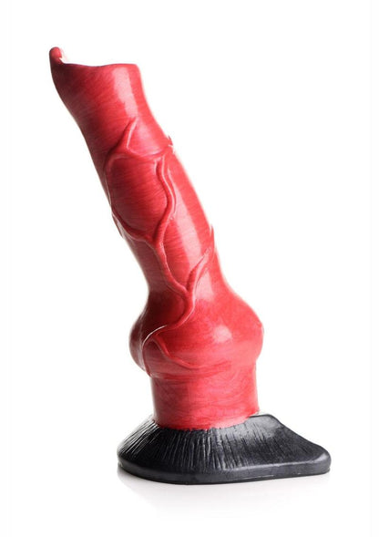 Realistic Hell-Hound dildo with a red shaft, textured veins, knotted base, and a sturdy black suction cup for hands-free or harness play.

Hell-Hound dildo, fantasy dildo, canine dildo, creature cocks dildo, suction cup dildo, strap-on compatible dildo, premium silicone dildo, textured fantasy dildo, red and black dildo, beast fantasy sex toy