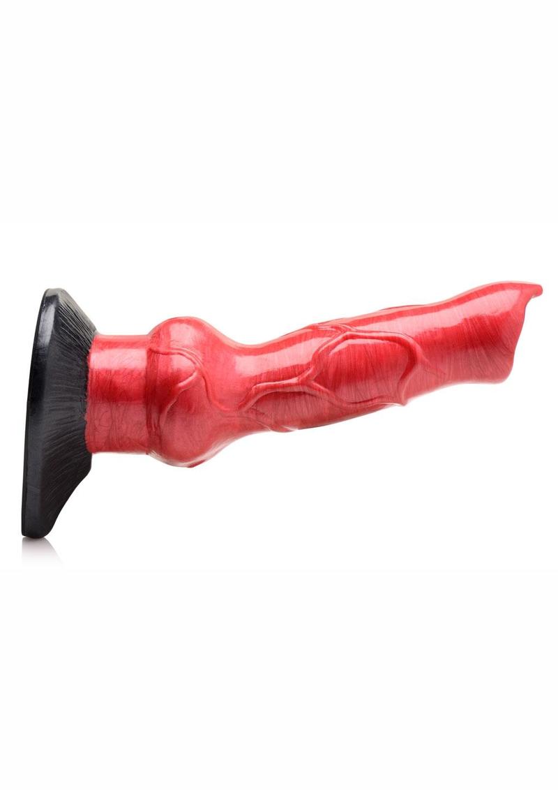 Realistic Hell-Hound dildo with a red shaft, textured veins, knotted base, and a sturdy black suction cup for hands-free or harness play.

Hell-Hound dildo, fantasy dildo, canine dildo, creature cocks dildo, suction cup dildo, strap-on compatible dildo, premium silicone dildo, textured fantasy dildo, red and black dildo, beast fantasy sex toy