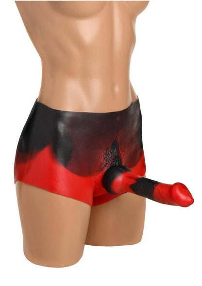 Hellhound silicone strap-on shorts with firm dildo and anal opening, perfect for fantasy play.

hellhound strap-on, silicone strap-on shorts, fantasy strap-on, knotted dildo strap-on, stretchy silicone shorts, anal opening strap-on, creature cocks strap-on, premium silicone strap-on, roleplay strap-on, red and black strap-on