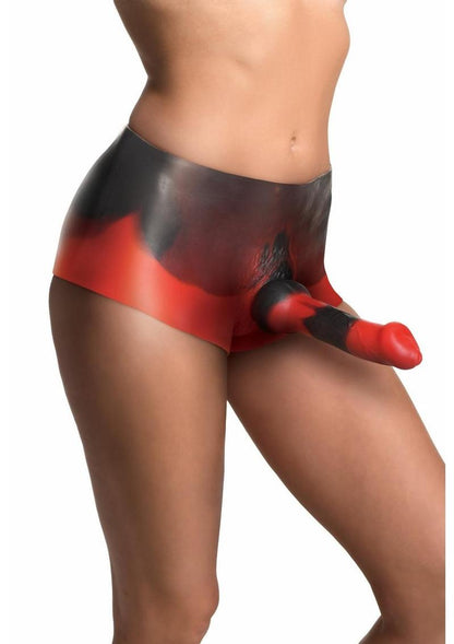 Hellhound silicone strap-on shorts with firm dildo and anal opening, perfect for fantasy play.

hellhound strap-on, silicone strap-on shorts, fantasy strap-on, knotted dildo strap-on, stretchy silicone shorts, anal opening strap-on, creature cocks strap-on, premium silicone strap-on, roleplay strap-on, red and black strap-on