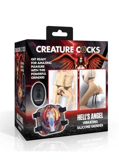 Creature Cocks Hell's Angel Rechargeable Silicone Vibrating Grinder - Multicolor