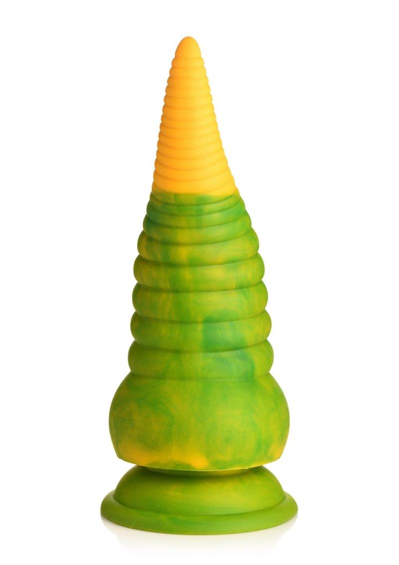 Creature Cocks Monstropus 2.0 Vibrating Tentacle Rechargeable Silicone Dildo - Green/Yellow