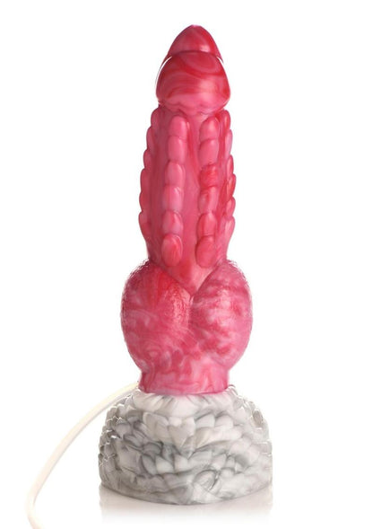 Red and white phoenix squirting dildo with textured shaft, knotted base, suction cup, and a syringe for explosive fluid play.

phoenix squirting dildo, fantasy dildo, mythical dildo, squirting silicone dildo, knotted dildo, suction cup dildo, strap-on compatible dildo, premium body-safe silicone, textured fantasy dildo, Resurrector Phoenix sex toy