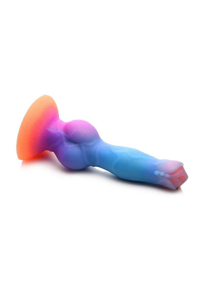 Glow-in-the-dark alien dildo with vibrant orange, purple, and blue gradients, glitter, bulging knot, textured shaft, and strong suction cup base
fantasy dildo, glow-in-the-dark dildo, alien dildo, harness-compatible dildo, suction cup base, premium silicone dildo, colorful glitter dildo, roleplay toys, Creature Cocks, cosmic dildo