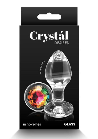 Rainbow Gem Glass Anal Butt Plugs | Crystal Desires