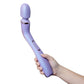 Purple ergonomic massage wand featuring RumbleTech™ vibrations, long handle, and smooth silicone design with a remote control.Keywords: massage wand, RumbleTech wand, ergonomic vibrator, lavender wand, remote control vibrator, waterproof wand, Puria silicone wand, self-care massage wand, rechargeable vibrator, deep tissue massage wand.