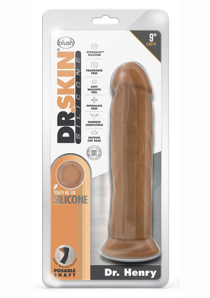 Dr. Henry silicone dildo with a realistic design, poseable shaft, suction cup, and harness compatibility, body-safe and phthalate-free.

Keywords: silicone dildo, realistic dildo, poseable shaft dildo, platinum-cured silicone, body-safe dildo, suction cup dildo, harness-compatible dildo, Ultrasilk finish, phthalate-free dildo, lifelike dildo, 9-inch dildo, beige dildo, brown dildo.