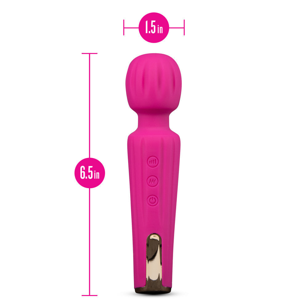 Allana Velvet 20 Function Vibrating Massage Wand With RumboTech™ | Blush