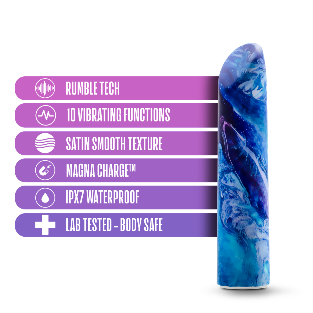 Limited Addiction Psyche Power Vibe, a colorful vibrator with 10 deep vibration modes, waterproof design, and magnetic USB charging, available in five vibrant shades.

Bullet, RumbleTech motor vibrator, waterproof vibrator, rechargeable satin-finish vibrator, multicolor pleasure vibe, 10 vibration modes, 5 speeds and patterns vibrator, phthalate-free vibrator, compact luxury vibe.