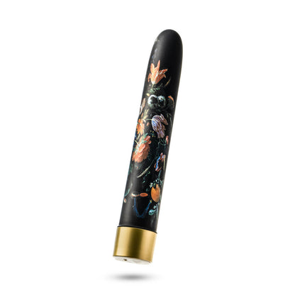 Elegant slimline vibrator with floral design, featuring RumbleTech™ deep vibrations, USB rechargeable, and waterproof functionality.
Keywords: RumbleTech vibrator, USB rechargeable vibrator, waterproof vibrator, slimline vibrator, floral vibrator, bath-friendly sex toy, body-safe vibrator, luxury adult toy, customizable vibrator settings, modern sex toys