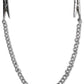 Fetish Fantasy Series Nipple Chain Clips Silver with 11.5-inch chain and non-adjustable clothes-pin ends for daring nipple play