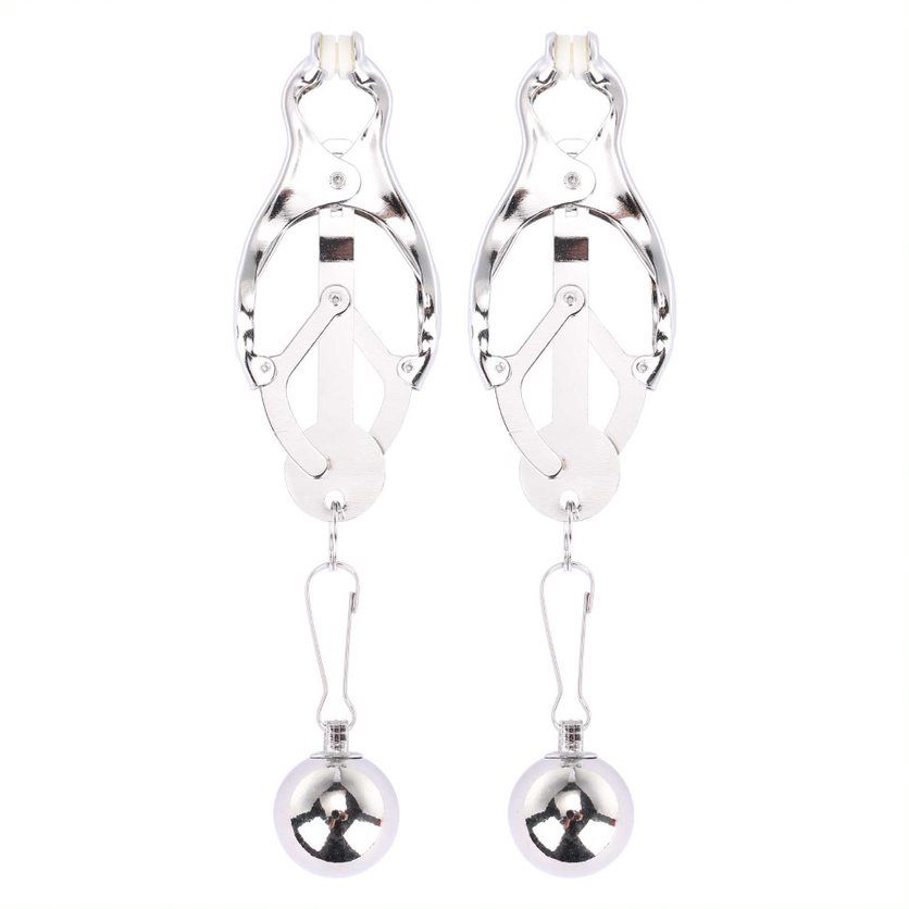 Clover Nipple Clamps with Weight | Black or Silver | ME YOU US