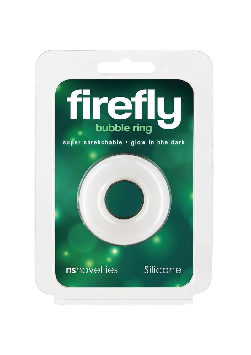 Firefly Bubble Ring Glow In The Dark Cock Ring - Glow In The Dark/White - Small