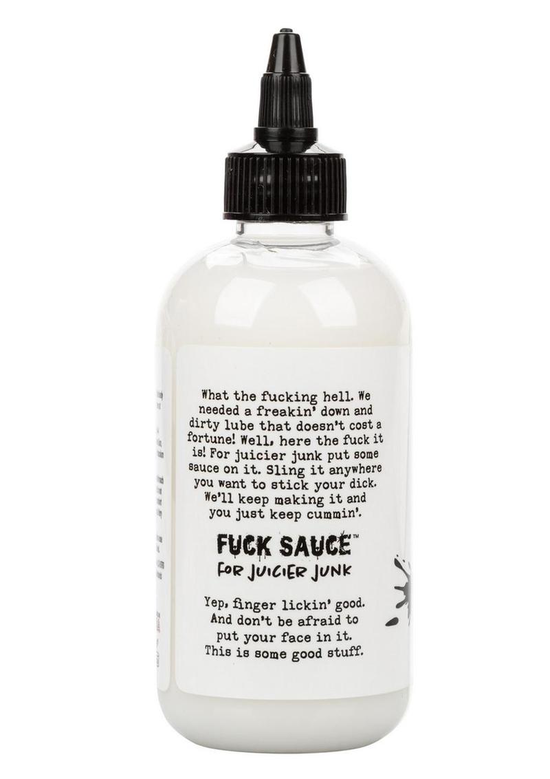 Fuck Sauce Cum Scented Water Based Lubricant - 8oz. 

Cum-scented water-based lubricant with a super-slick formula, eco-friendly, cruelty-free, and safe for all skin types.

Fuck Sauce Cum Scented Lubricant, cum-scented lube, water-based personal lubricant, spunk-scented lube, long-lasting lube, eco-friendly lubricant, cruelty-free lube, CalExotics lubricant, super-slick lube, intimate pleasure enhancement.