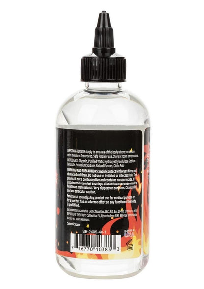 Fuck Sauce Hot Extra-Warming Water Based Lubricant - 8oz. Cinnamon-flavored warming lubricant with a super-slick, sugar-free, and pH-friendly formula, perfect for oral and intimate play.

Fuck Sauce Hot Extra-Warming Lubricant, warming lube, cinnamon-flavored lubricant, edible lube, sugar-free lube, warming sensation lube, oral-safe lubricant, water-based lubricant, CalExotics lube, eco-friendly lube.