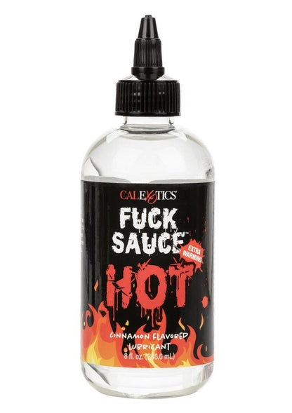 Cinnamon-flavored warming lubricant with a super-slick, sugar-free, and pH-friendly formula, perfect for oral and intimate play.

Fuck Sauce Hot Extra-Warming Lubricant, warming lube, cinnamon-flavored lubricant, edible lube, sugar-free lube, warming sensation lube, oral-safe lubricant, water-based lubricant, CalExotics lube, eco-friendly lube.