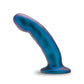 A shimmering blue strap-on-compatible dildo with a curved design, made from body-safe silicone for intermediate-level play.

Keywords: Temptasia Surrender Peg, intermediate pegging dildo, harness compatible, Puria silicone dildo, UltraSilk finish, G-spot stimulation, strap-on play, blue dildo, body-safe silicone, vaginal and anal dildo, intermediate-level toy