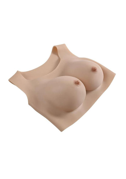 Gender X Breast Plate Silicone D Cup - Vanilla