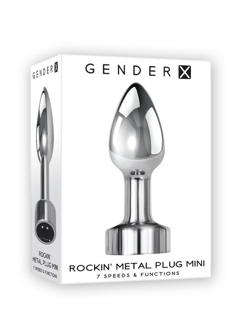 Vibrating Metal Plug: Sleek aluminum plug with 7 speeds, tapered tip, waterproof design, and USB rechargeable.