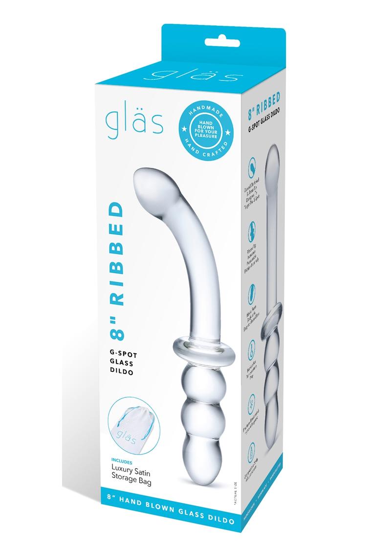 Ribbed G-Spot Glass Dildo | Gläs