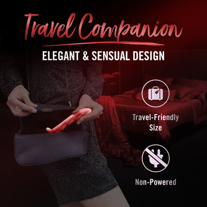 A red strap-on-compatible dildo with a curved design and ridges for G-spot pleasure. Made from body-safe silicone for versatile and comfortable play.
Keywords: Temptasia Jealousy Peg, red dildo, harness-compatible dildo, G-spot stimulation, strap-on play, ridged dildo, Puria silicone, UltraSilk finish, pegging dildo, body-safe silicone, vaginal and anal toy